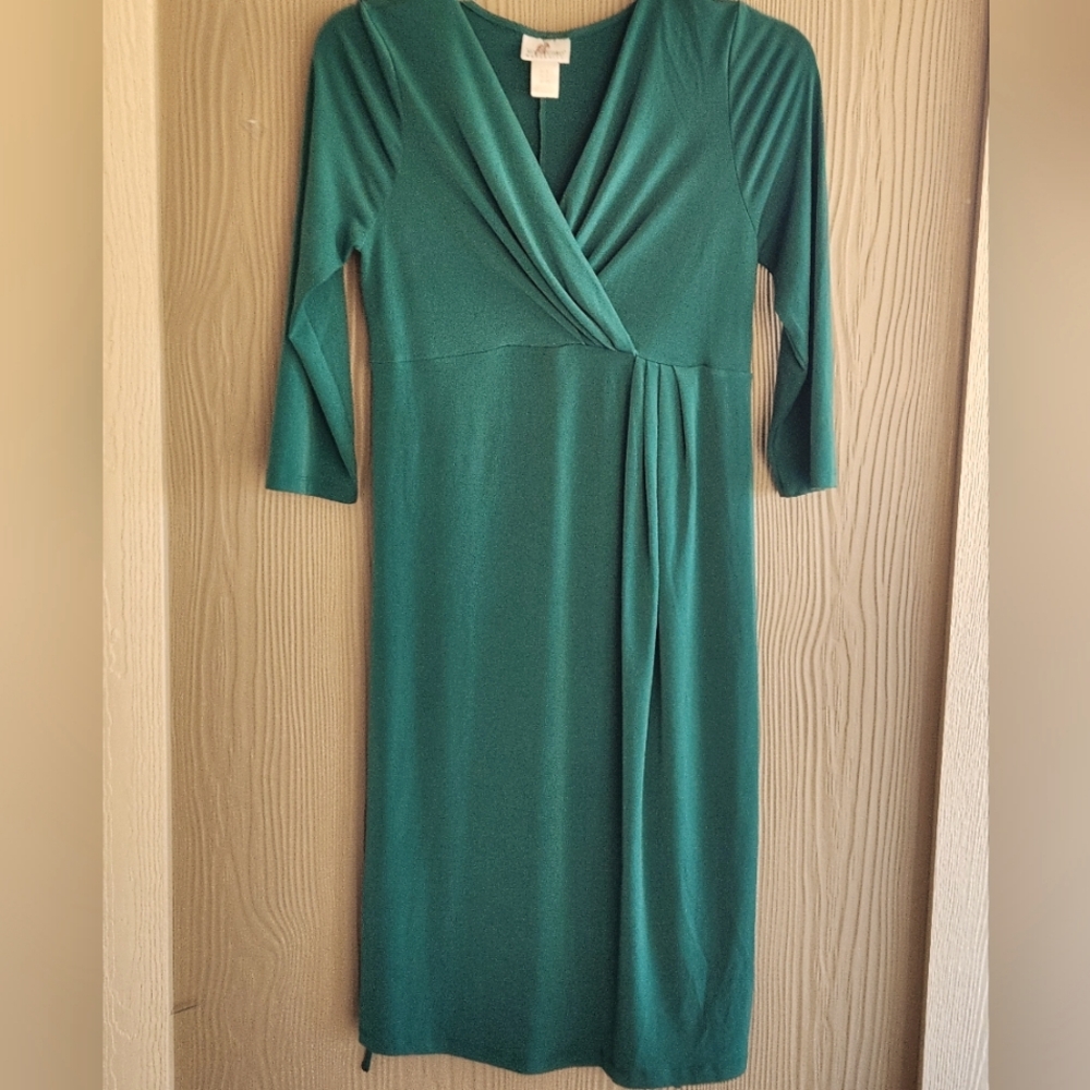Motherhood Green Wrap Dress